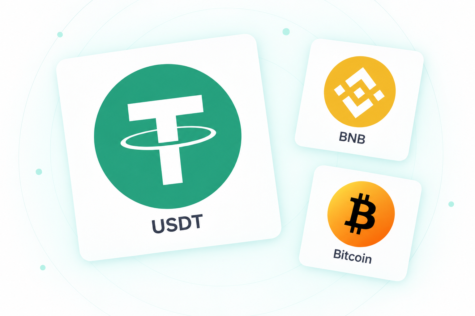 USDT with BNB and Bitcoin